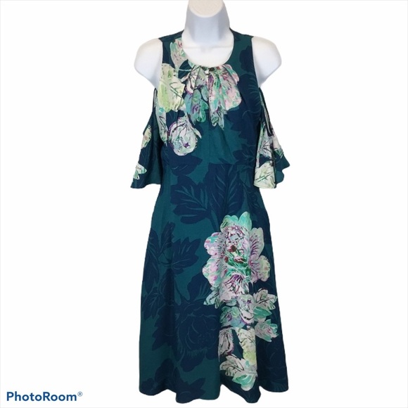 Anthropologie Maeve Elia Cold Shoulder  Dress - Picture 2 of 12